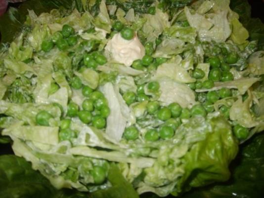 salada de ervilha e alface