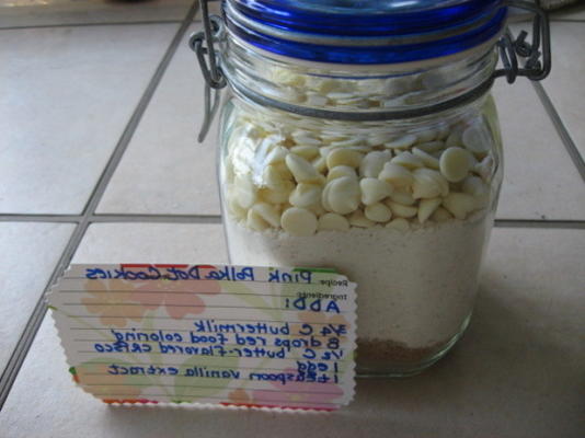 bolinhas de bolinhas rosa (mistura de presente em uma jarra)