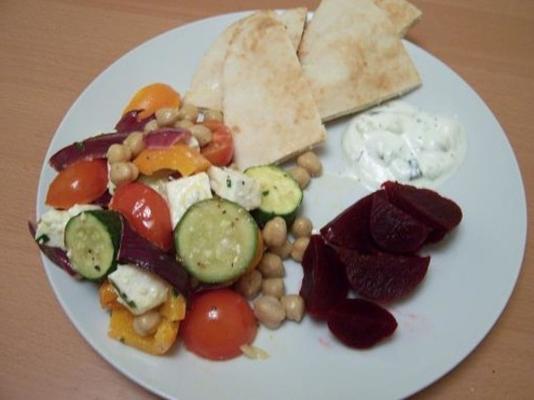 salada de grão de bico quente