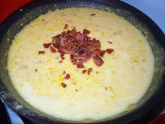 creme de milho com bacon e alho-poró