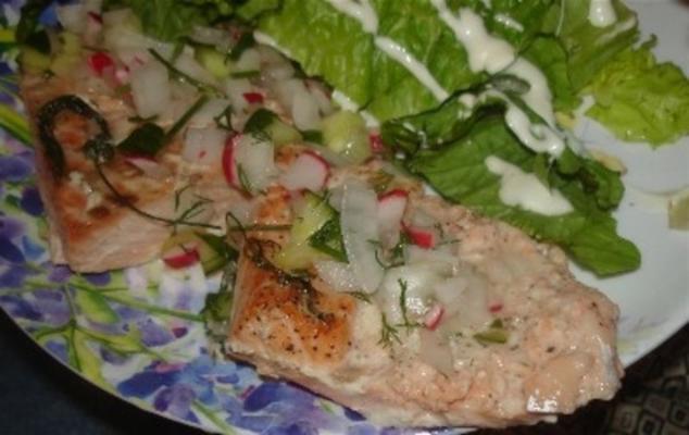 salmão cozido em forno à la paige (rachael ray)