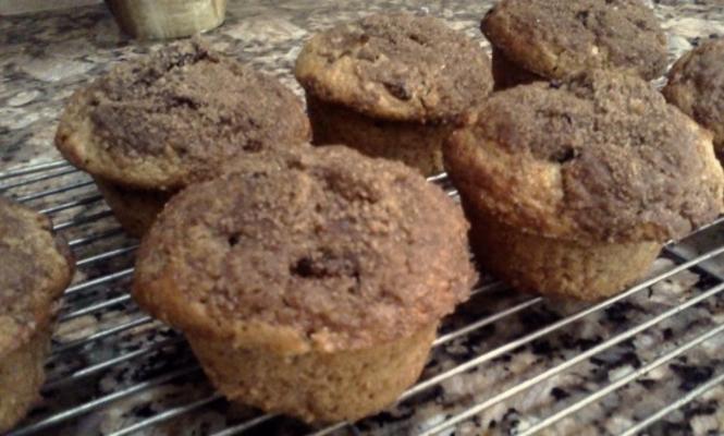 muffins de farelo de açúcar mascavo