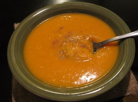 sopa de abóbora butternut laranja