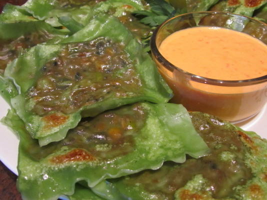 wontons de feijão preto e milho com molho de pimenta doce de queijo 3