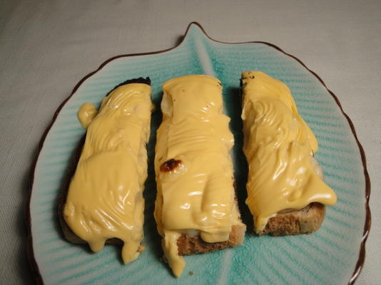 bacon, banana e queijo torrado dedos