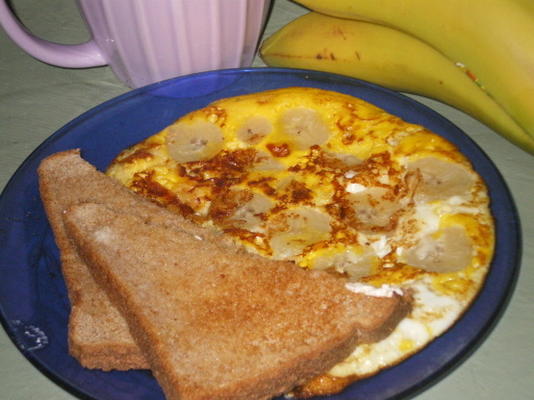 omelete de mel e banana