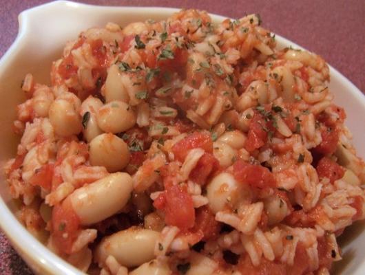 arroz e feijões italianos do estilo