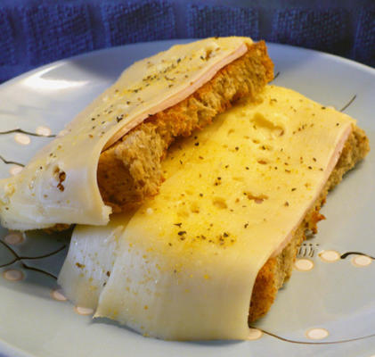 tomate estilo espanhol com sanduíche de presunto ou queijo