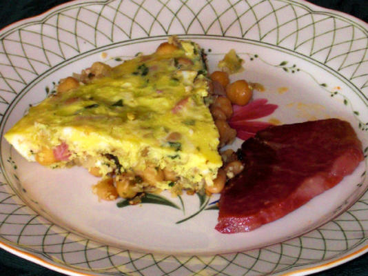 omelete de feijão e alho