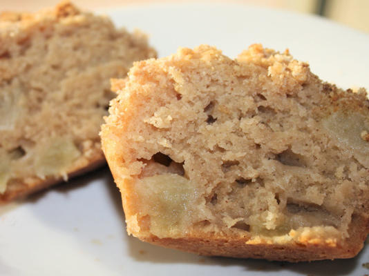 muffins de canela de maçã com cobertura de crumble (sem glúten)