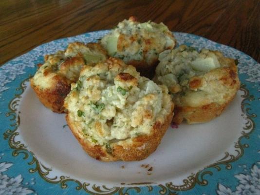 muffins do dia de São Patrício (muffins salgados de batata)