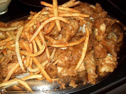 cerveja britânica battered fish 'n' chips
