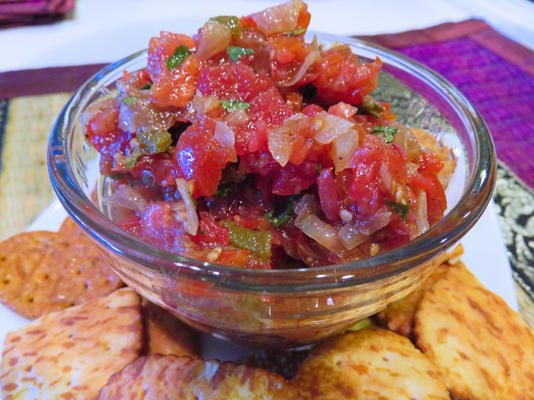 salsa de tomate temperada indiana