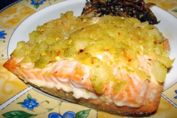 salmão com crosta de abacaxi