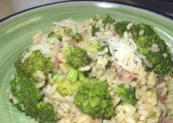 espargos e salsa pesto risotto cozer