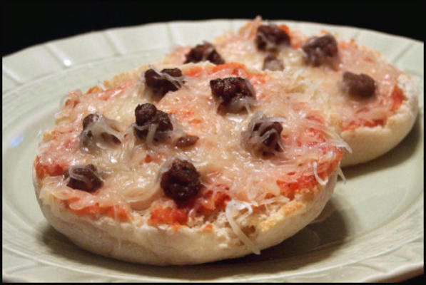 fácil assar forno muffin inglês pizza