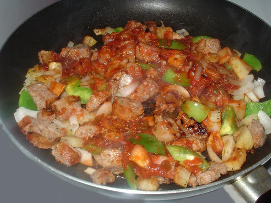 hash salgado com salsicha