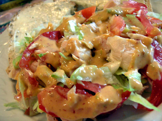 salada de iceberg com molho picante