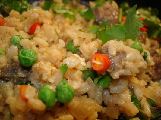 arroz fritado tailandês - almofada de kao