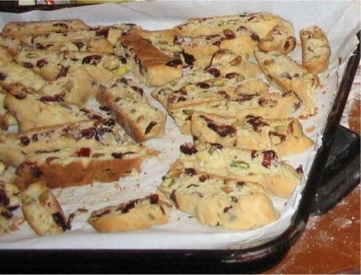 biscotti de cranberry pistache