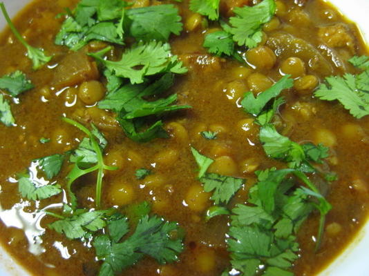 sopa de lentilha de chouriço