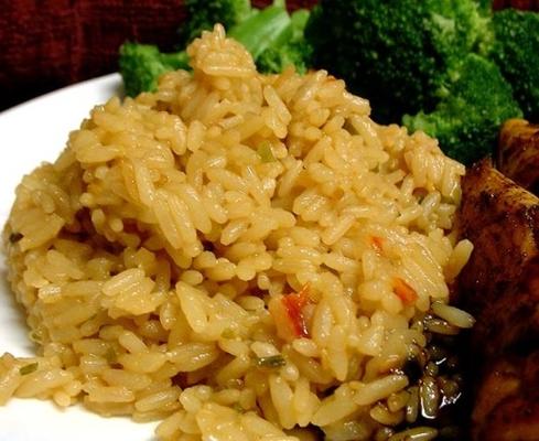 arroz com gengibre e coentro