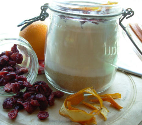 bolinhos de laranja cranberry - mistura de jar
