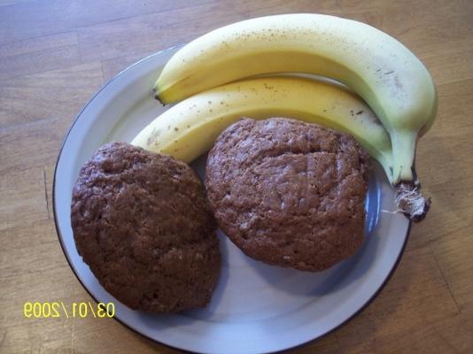 muffins de banana nutella