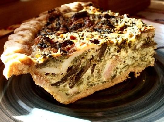 incrível quiche de espinafre