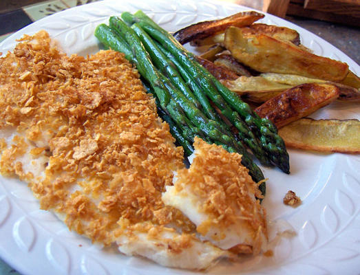 filetes de peixe assado crocante