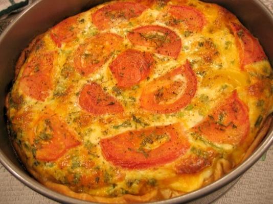 quiche de tomate e abobrinha crocante