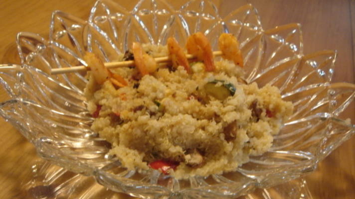 quinoa e legumes assados