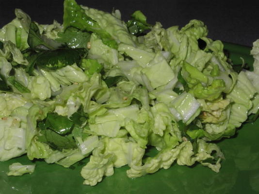 salada de repolho e gergelim
