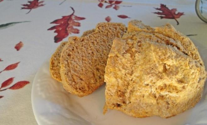 fermento livre de açúcar livre de óleo livre de abóbora pão de trigo integral