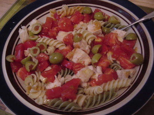 massa de frango com tomate solo