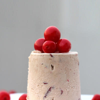 sorvete de cereja assado balsâmico (sem sorveteira)
