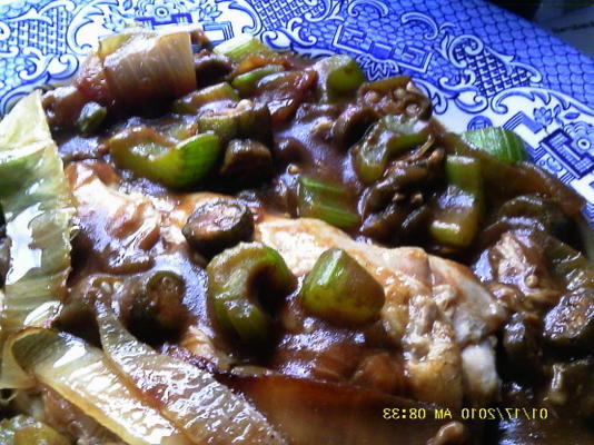 gumbo de frango e quiabo