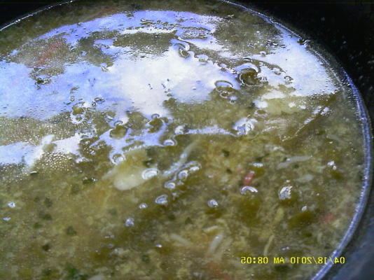 sopa de carne de aspargos e caranguejo - mang tay nau cua