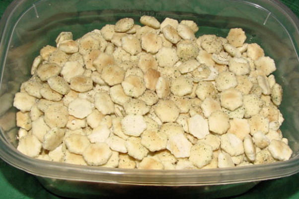 salgadinhos rápidos de biscoitos de ostra