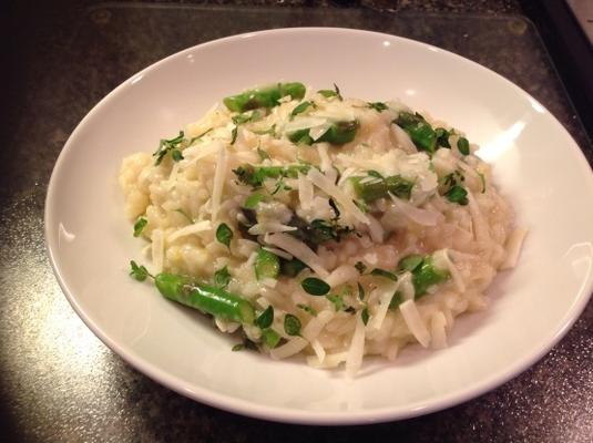 risotto de limão com espargos