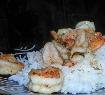 camarão chilli alho