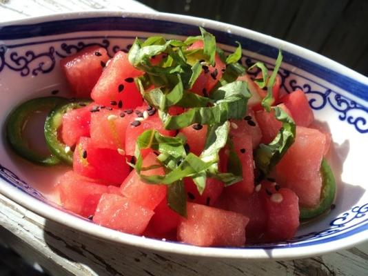 salada de melancia com jalapeño e lima