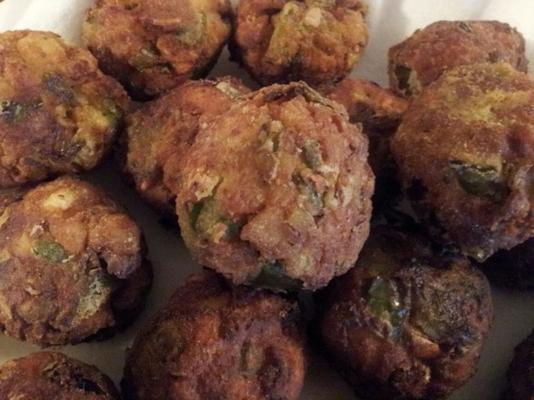 bolas fritadas picantes do jacaré