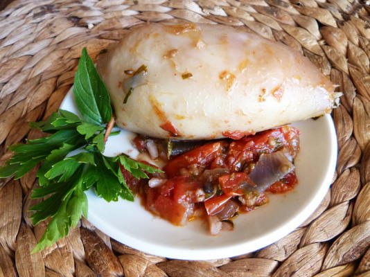 Lula recheada com espinafre e ervas