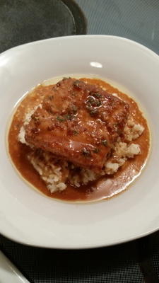 mahi mahi com marinada de molho teriyaki