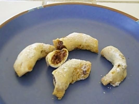 kifli húngaro (biscoitos de natal) com datas