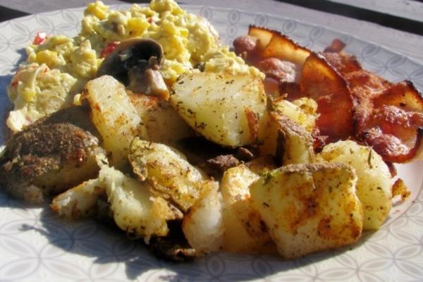batatas creole smokey café da manhã
