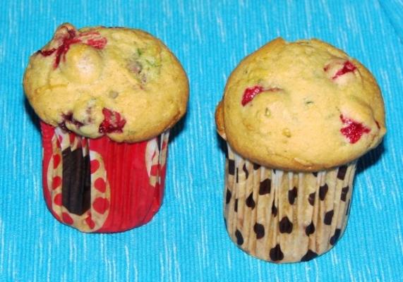 muffins de amora e abobrinha