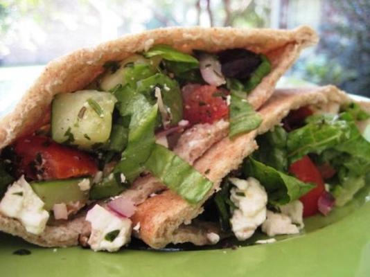 sanduíche grego do pita da salada