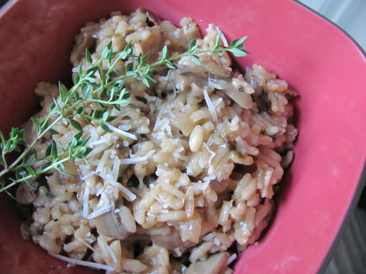 risoto com cogumelos porcini e mascarpone